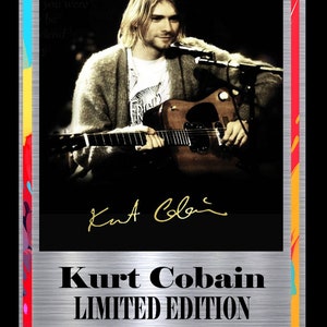 KURT COBAIN  signed display