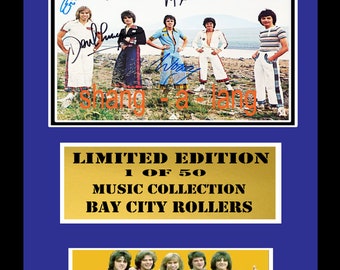 bay city rollers signed display