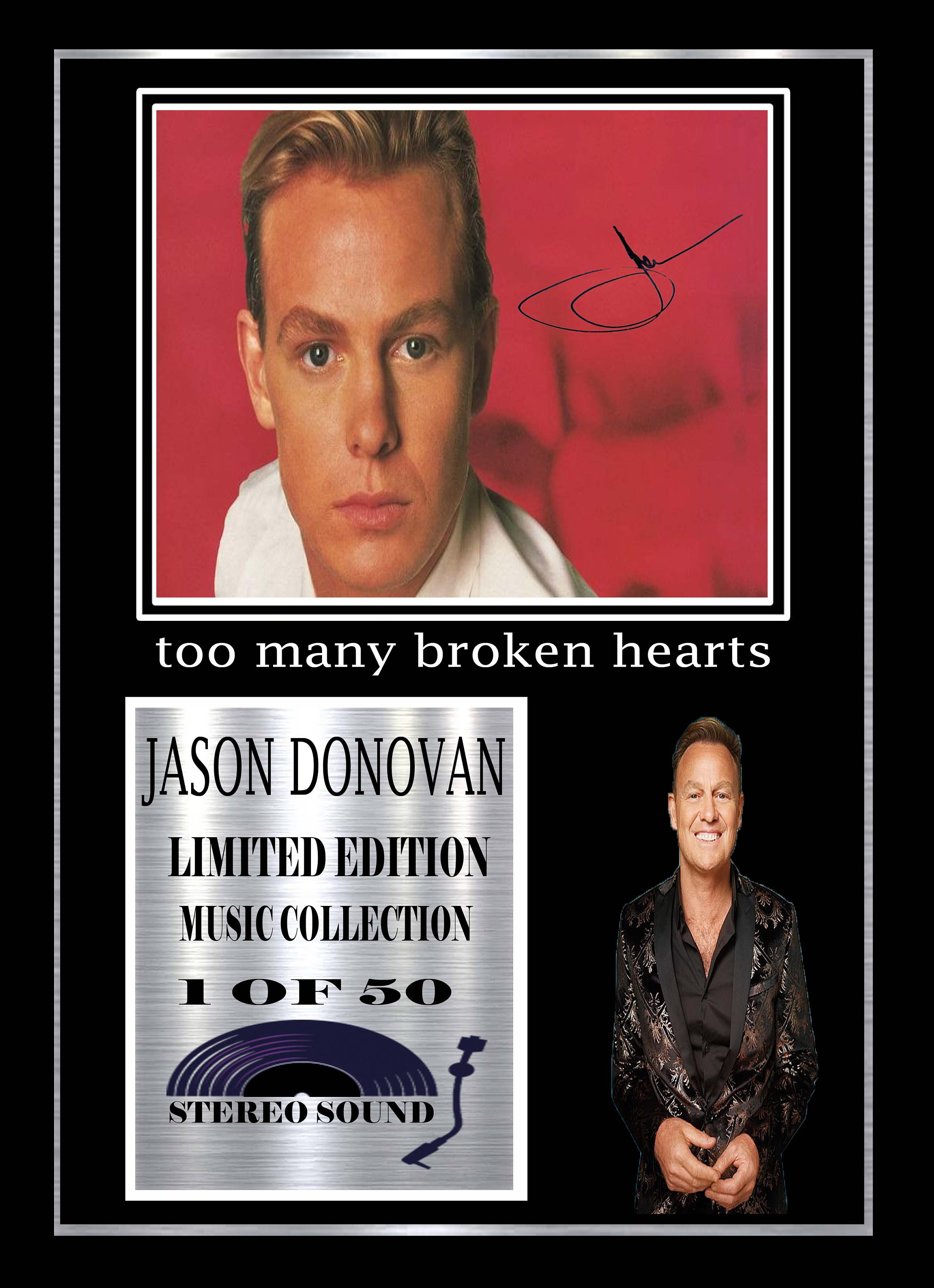 Jason Donovan　ブロークン・ハーツ　US盤貴重 CDシングル　PWL Jason Donovan Signed Display - Etsy UK