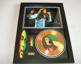 bob marley   signed display