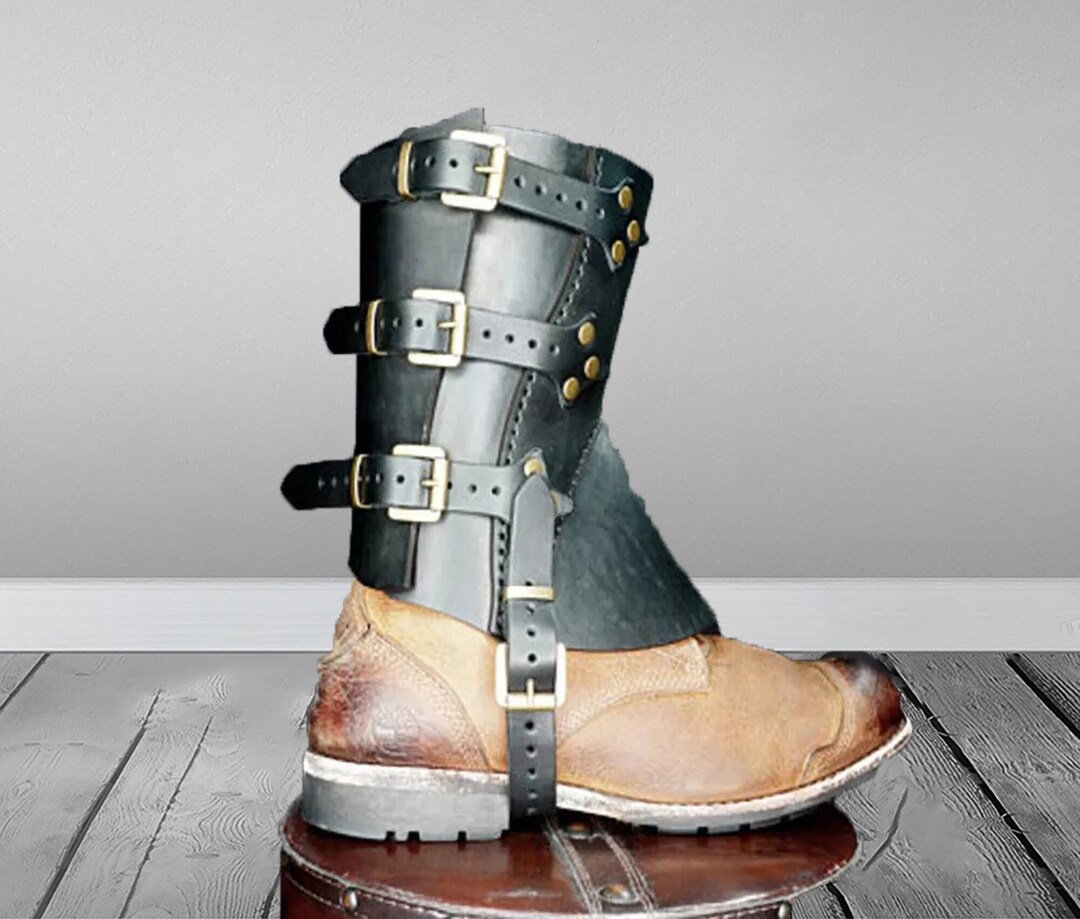 Viking Medieval Gaiters Knight Warrior Armor Boot Covers Spats Etsy
