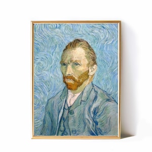 Van Gogh Print, Self-Portrait, Vintage Painting, Van Gogh Painting, Eclectic Wall Art, Digital Art, Museum Exhibition Poster
