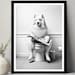 Samoyed Wall Art, Funny Bathroom Decor, Samoyed Dog in Toilet, Animal in toilet, Petshop Art, Dog Art, Samoyed Gift, Digital Download