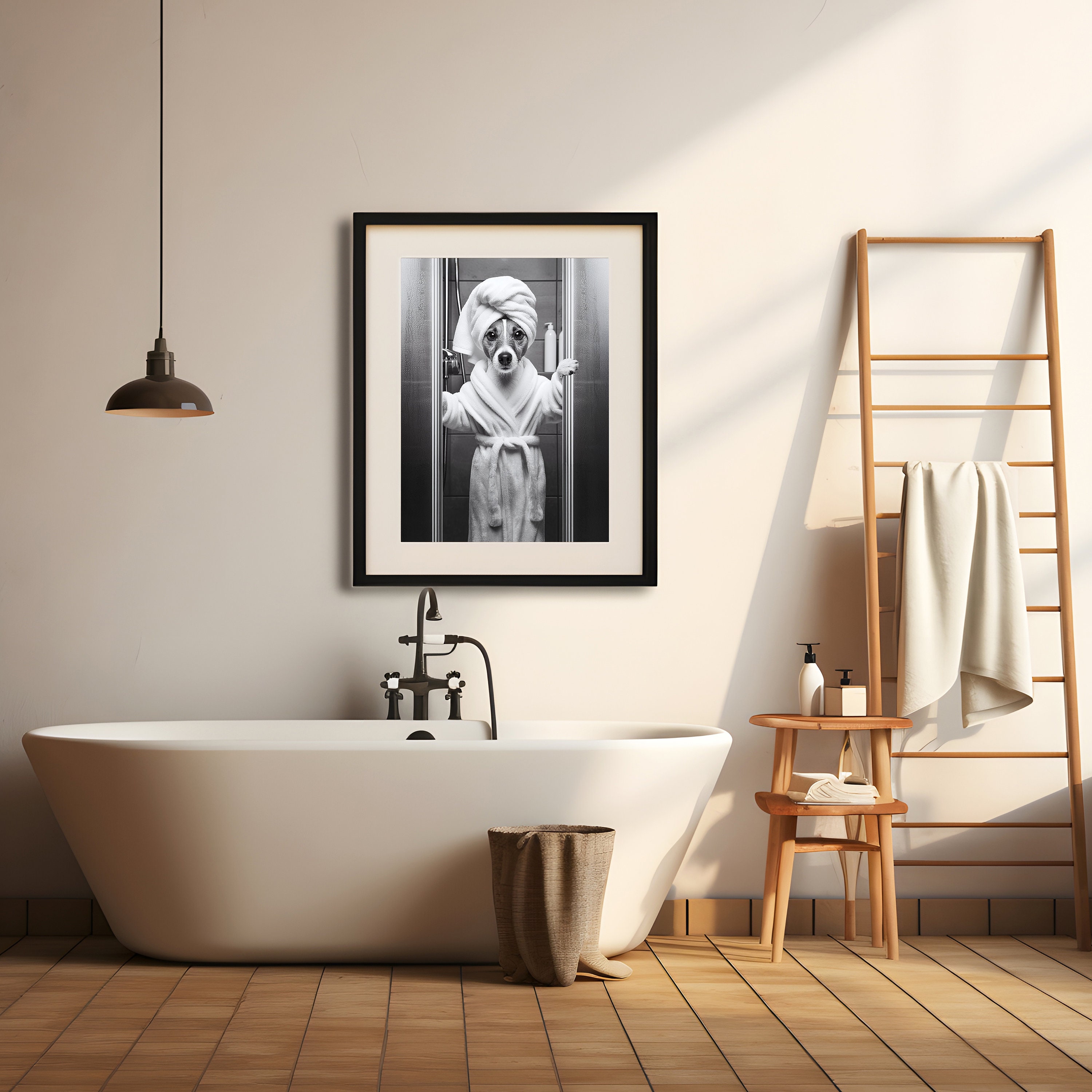 TNND Jack Russell Terrier Coffee Company, poster da bagno, soggiorno, decorazione da parete in metallo, 20,3 x 30,5 cm