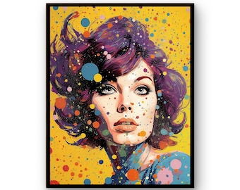 Hair Salon Decor, Pop Art, Beauty Salon Poster, Cosmetology Wall Art, Glam Stylist Sign, Hairdresser Gift, Wall Art,