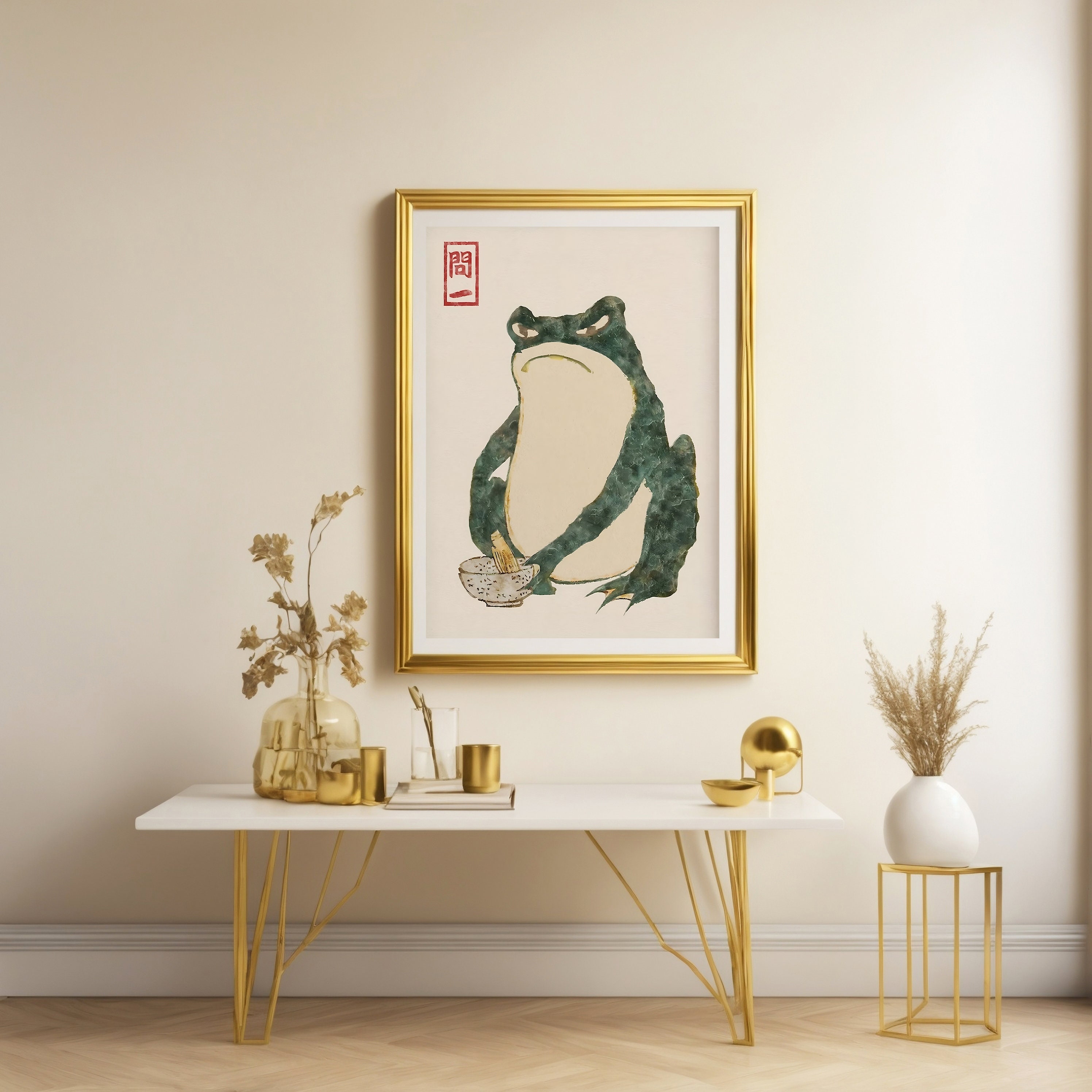 Japanese Frog Print Matsumoto Hoji Wall Art Vintage Wall - Etsy