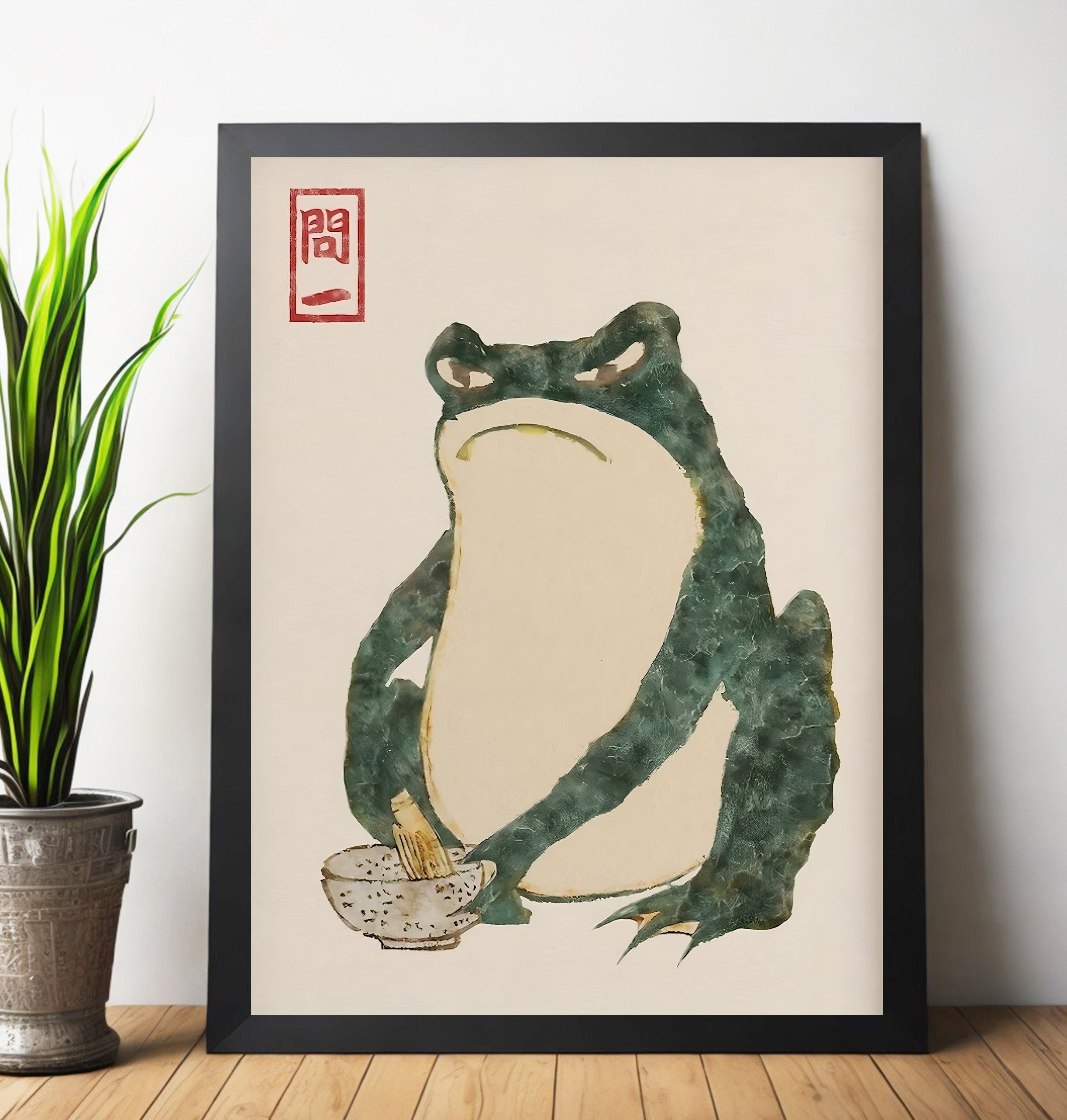 Japanese Frog Print Matsumoto Hoji Wall Art Vintage Wall - Etsy
