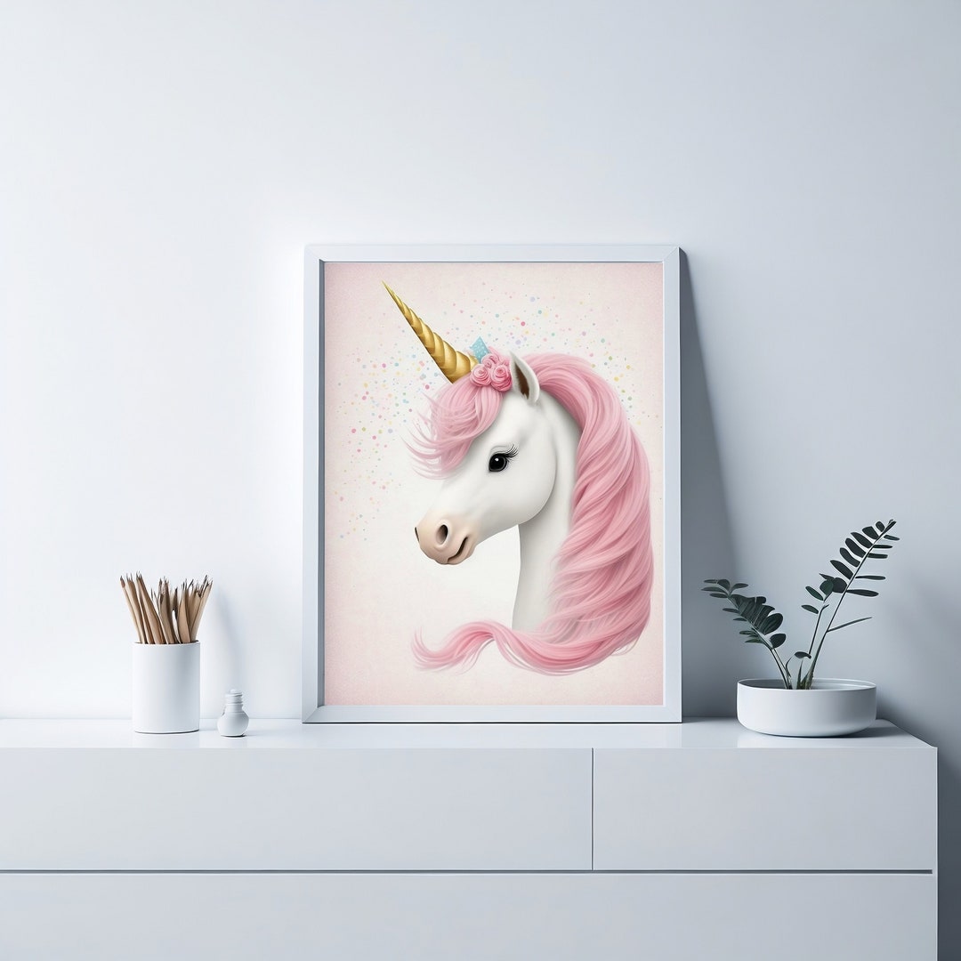 Unicorn Digital Print, Fairytale Nursery Decor, Unicorn Printable ...