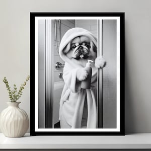 Pekingese Wall Art, Bathroom Art Print, Pekingese Photo, Bathroom wall art, Pekingese Gift, Funny Bathroom Wall Decor, Digital Download