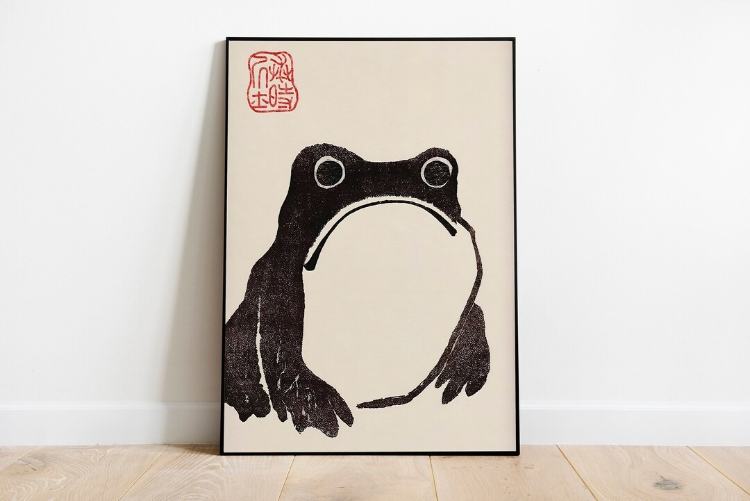 Japanese Frog Print, Vintage Wall Art, Japanese Frog Poster, Matsumoto