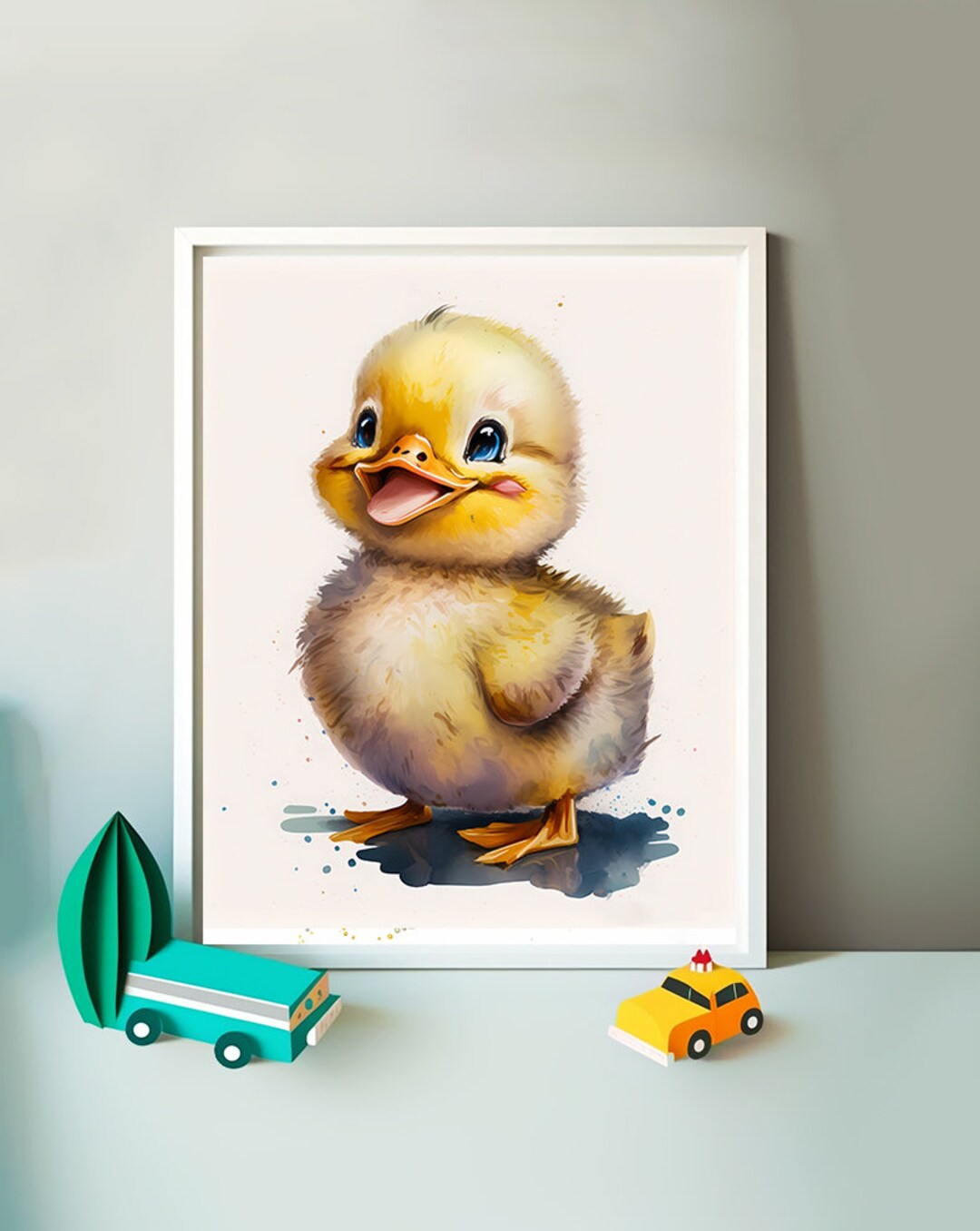 Baby Duck Wall Art Print | Woodland Animal Nursery Decor | Printable ...