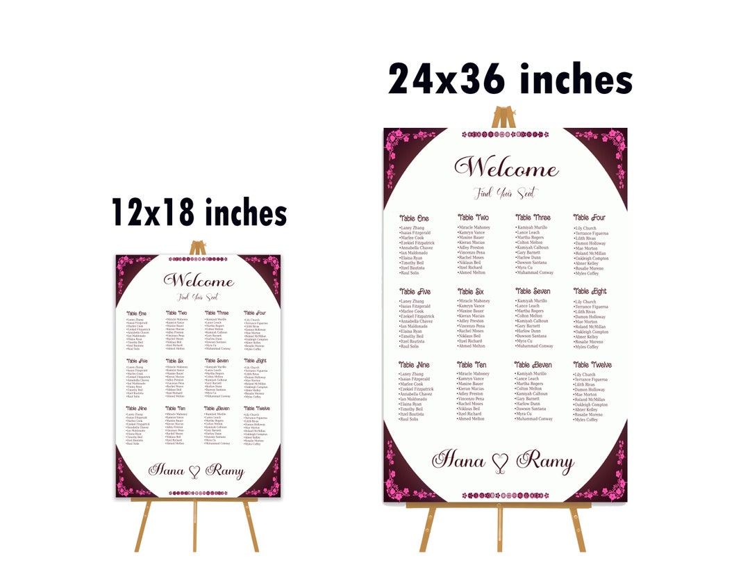 Seating Chart Wedding Seating Chart. Party Seating Sign Etsy