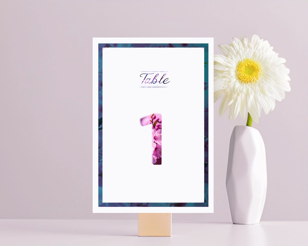 Printable Party Table Card Numbers Set 124 Head Table Top Etsy