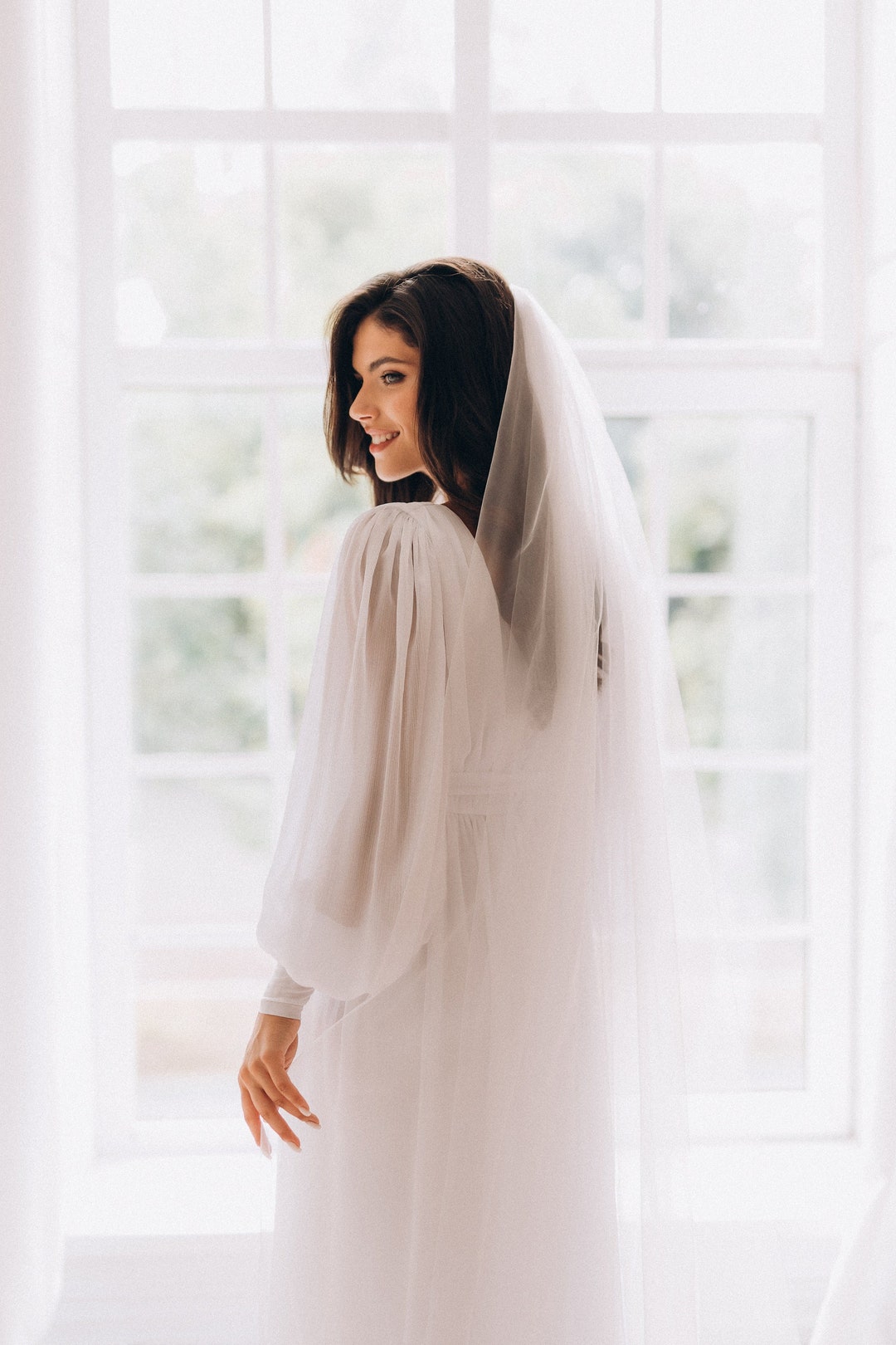 Horse Hair Veil Boho Veil Custom Wedding Veil Plain Long Etsy