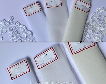 Mantilla Wedding veil tulle sample, Fabric samples, Fabric swatches, Veil swatches, Tulle veil colours,Wedding veil swatch, Veil fabrics