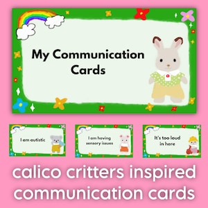 Op lapjesbeestjes geïnspireerde alledaagse communicatiekaarten Afdrukbare pdf Non-verbale autisme afdrukbare kaarten Digitale download neurodivergent hulpmiddel
