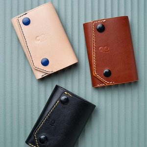 Regalo perfecto para el Día del Padre I Regalo para padres I Billetera triple 90 BASICS I NUEVO DISEÑO I Billetera y tarjetero artesanal para hombre de color bronce vegetal