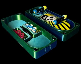 Green & Blue Fingerboard Case | Multi Tool and Accessory Storage