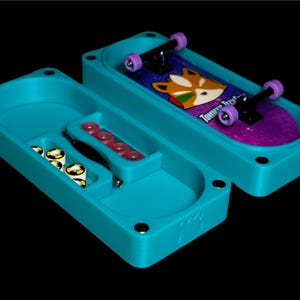 Tommy’s Tech Case | Fingerboard Case [Tommy Bahama Blue] with Accessory and Blackriver Tool Storage! Holds up to 100x36x24mm completes