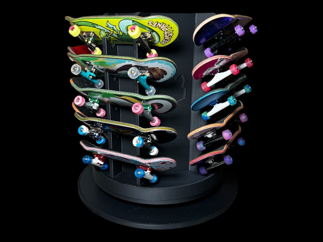 Fingerboard Rack – 360 Rotating 20-board Display With Storage - Etsy