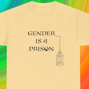 Gender is a Prison Tee, Non Binary Enby Gender Fluid, Pride Gifts