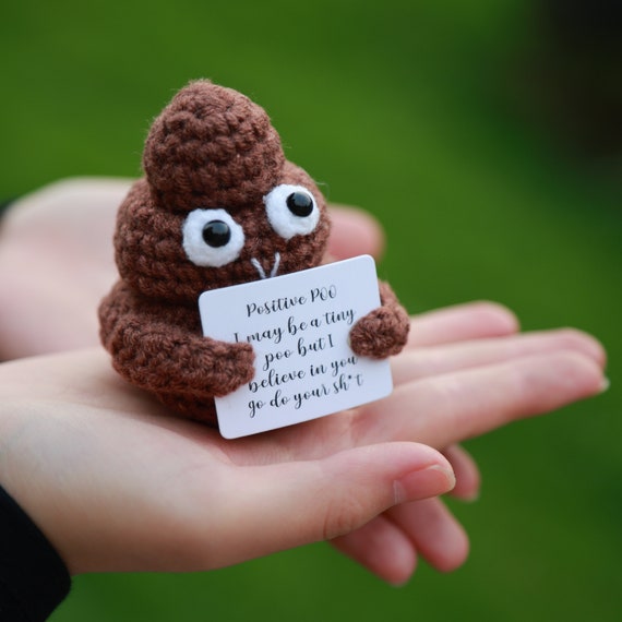 Custom Emotional Support Pickle Handmade Crochet Positive Potato Positive  Poo Co-worker Gift Birthday Thanksgiving Christmas Gift 