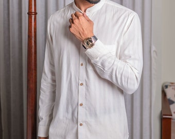 Classic White Button Down Shirt-For Men