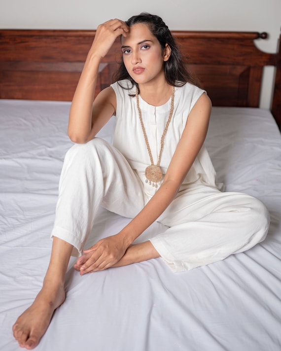 Cotton Lounge Set off White Pyjama Set Comfy Sleepwear Custom Plus Size Travel Leisurewear Etsy UK