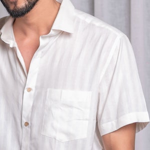 White Collar Shirt with Pocket image 4