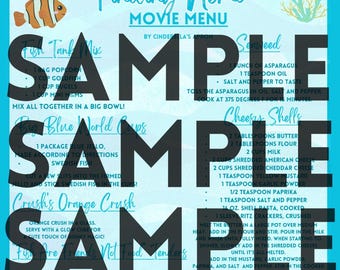 Finding Nemo | Magical Movie Menu Card