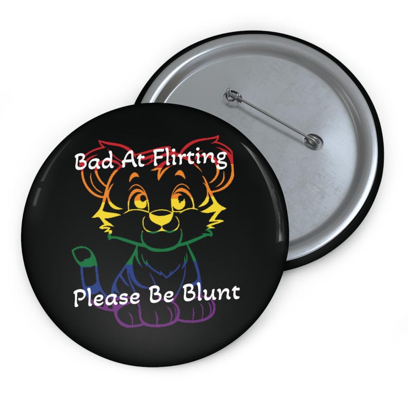 Pride Season Tiger Pin: Rainbow Design (Neurodivergent Friendly, Metal) image 2