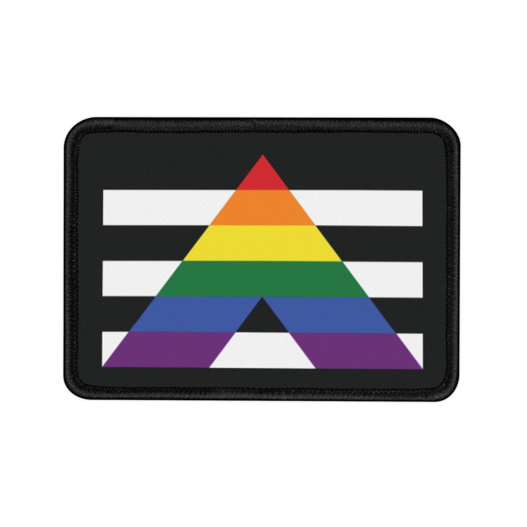 Toppa Ricamata LGBTQ+ "How Dare You - Presume I Am Heterosexual" 80x60mm - Termoadesiva O Da Cucire, Arcobaleno - 3