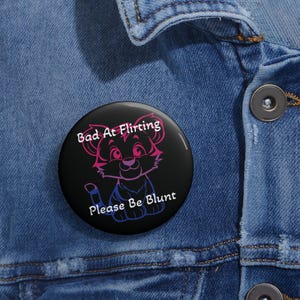 Bi Pride Button Pin: Vibrant Pink, Purple & Blue Colors image 3
