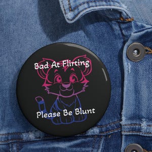 Bi Pride Button Pin: Vibrant Pink, Purple & Blue Colors image 4
