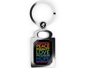 Humanity Keychain - Colorful Reminder of Kindness and Hope