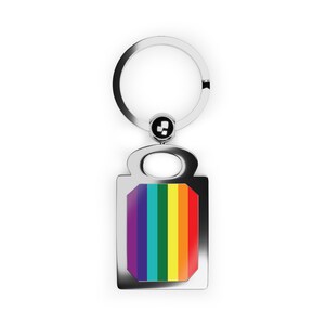 Rainbow Pride Keychain - Bold Colors, Lightweight and Glossy