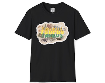 Taurus Retro Zodiac Graphic Tee | Taurus Collage Vintage Tee