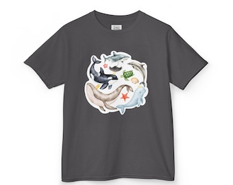 Ocean Animals Collage Kids Tee | Whales, Dolphins, Sharks, Sea Life!