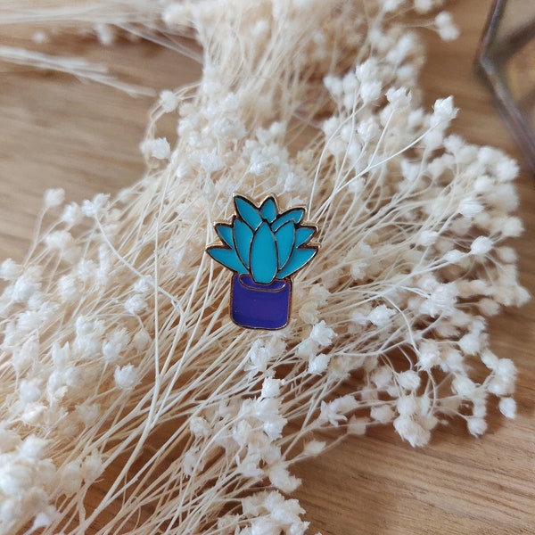 Pins cactus en pot petite broche en forme de fleur succulente