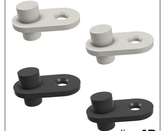 2x Deurstopper voor IKEA Hemnes en Bissa schoenenkasten, vervangende stopper, accessoire voor Hemnes schoenenrek, deurbegrenzer reserveonderdeel 116713 100347