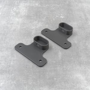 2er Set Kleiderstangen Halterung für IKEA PAX Komplement - Ersatz für 21590 - passend für Ikea PAX Kleiderschrank - alte Komplement Version