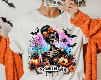 Spooky Mama Png, Halloween Skeleton png, Halloween Shirt png, Spooky Season Png, Spooky Halloween Png, Spooky Vibes Png, Sublimation Designs