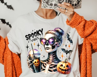 Spooky Vibes Png, Halloween Skeleton png, Halloween Png, Spooky Season Png, Spooky Halloween Png, Halloween Vibes Png, Halloween Shirt png