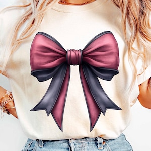 Maroon and Grey Bow Png, Maroon Bow png, Maroon Coquette Bow Png, Grey Coquette png, Grey Bow Shirt png, Cute Coquette png, Sublimation