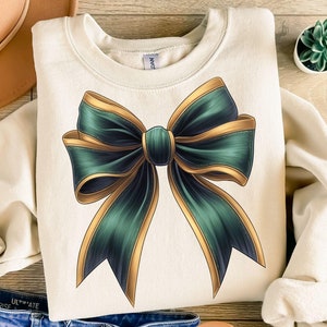 Green and Gold Bow Png, Green Coquette Bow Png, Green Coquette png, Halloween Coquette Bow Shirt, Cute Coquette png, Green Gold Bow Png