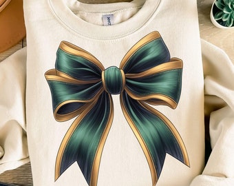 Green and Gold Bow Png, Green Coquette Bow Png, Green Coquette png, Halloween Coquette Bow Shirt, Cute Coquette png, Green Gold Bow Png