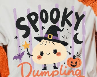 Spooky Dumpling PNG, Witch Dumpling Png, Cute Witch Png, Halloween Shirt Design, Halloween Sublimation Design, Digital Download