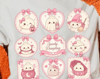 Spooky Dumpling PNG, Coquette Dumpling Png, Coquette Shirt Design, Coquette Halloween Sublimation, Digital Download