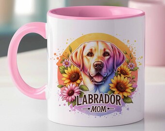 Labrador Mom Mug Wrap, Labrador Retriever Mug, Dog Mug Wrap, 11oz and 15oz, Mug Template, Sublimation Design, Digital Download, PNG Files