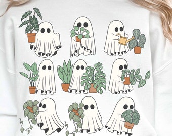 Ghost Plant PNG, Ghost Floral png, Ghost Plant Lady png, Retro Floral Ghosts Png, Vintage Ghost Png, Halloween Ghost Png, Spooky Plants png